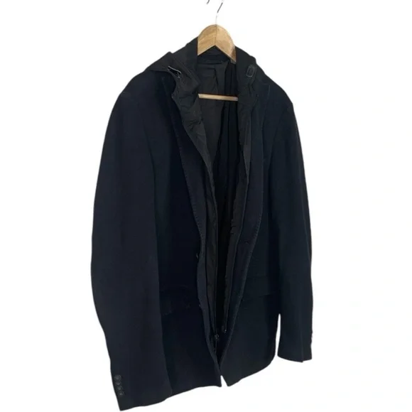 Michael Kors Black Mixed Media Techno Blazer 42L